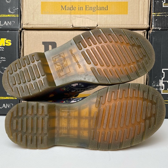 Dr. Martens 1460 Pascal Darcy Floral Print Navy Blue Leather Boho Boots UK 4 - Picture 13 of 17